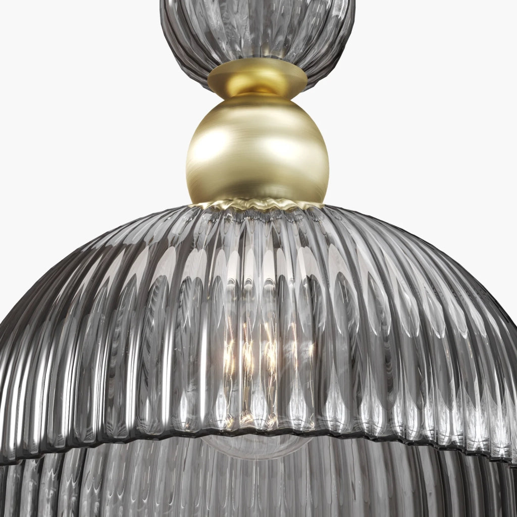 Maytoni Sospensione moderna Antic 1 luce E27 oro metallo vetro grigio