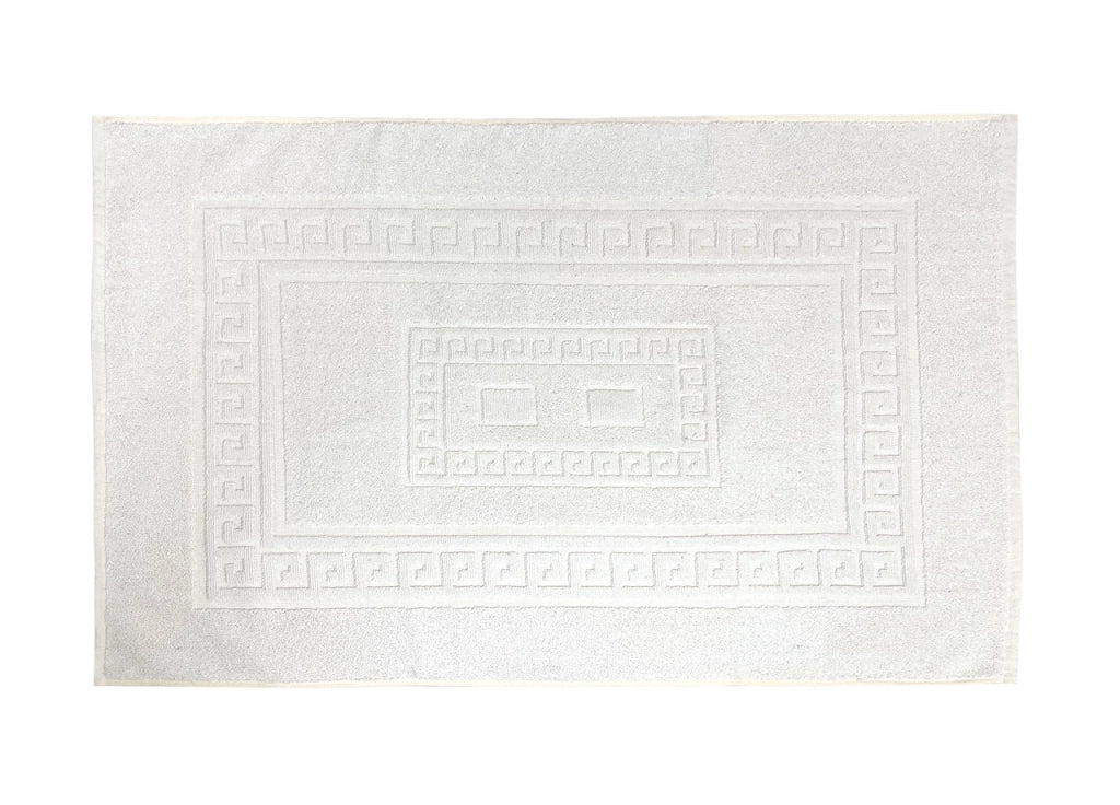 Tappeto Da Bagno Disegno Torino Colore Bianco - 60x120 - Bianco