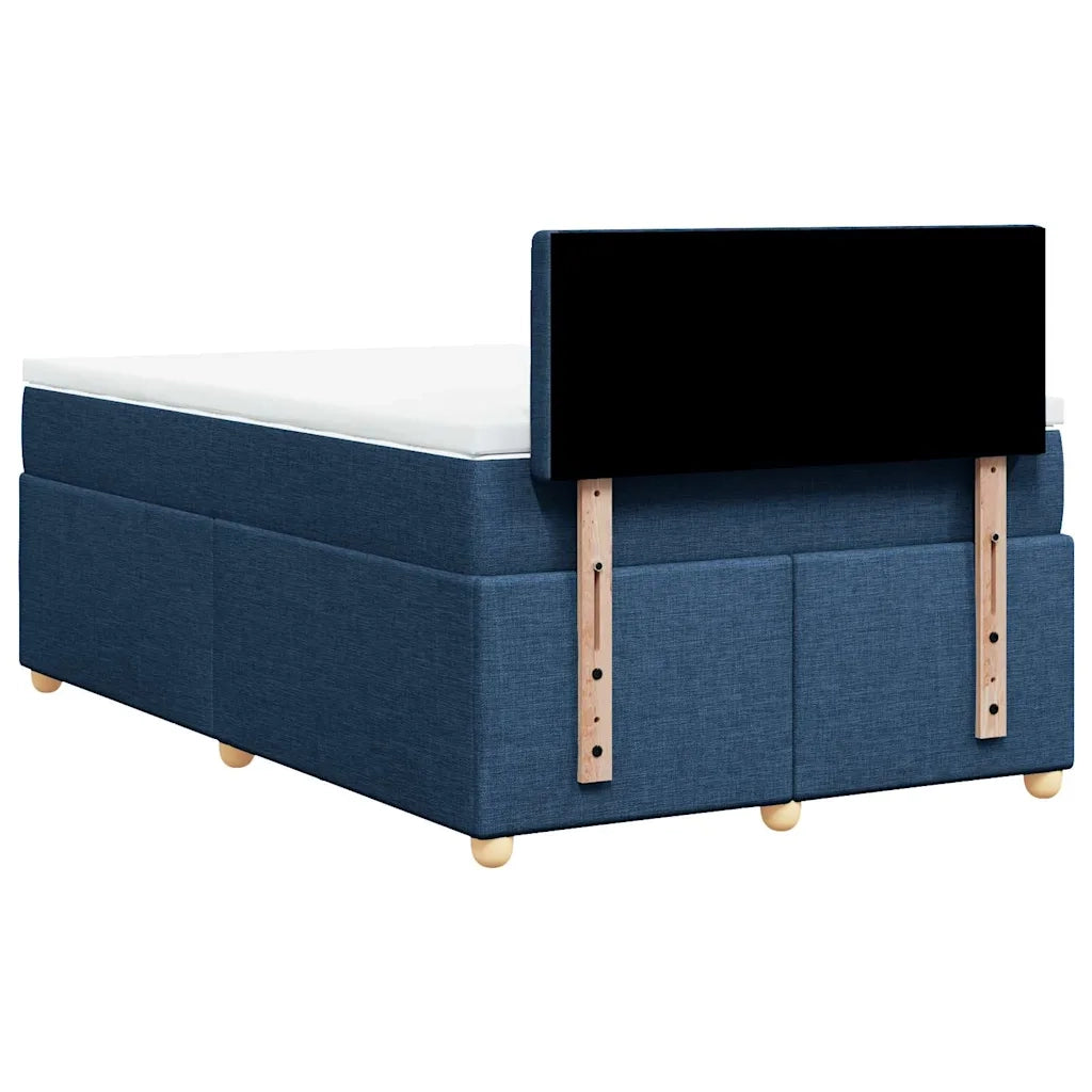 Giroletto a Molle con Materasso Blu 120x190 cm in Tessuto