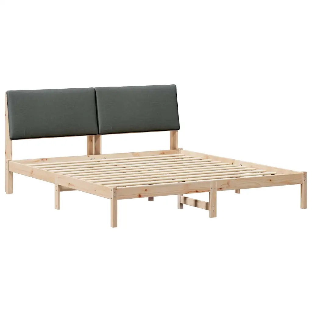 Struttura del letto-Giroletto marrone e grigio scuro 200 x 200 cm 536359