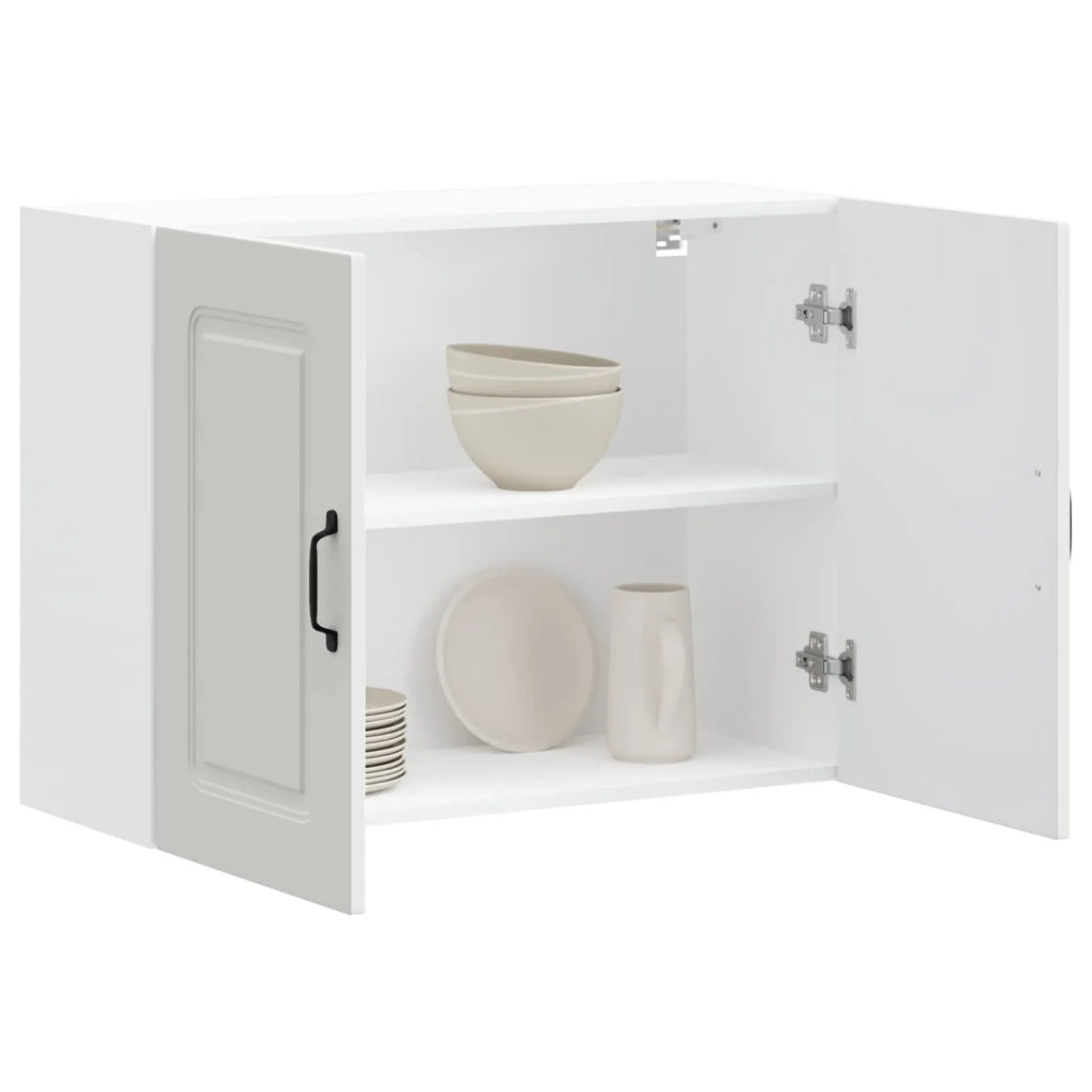 Armoire murale de cuisine Kalmar blanc bois d'ingénierie