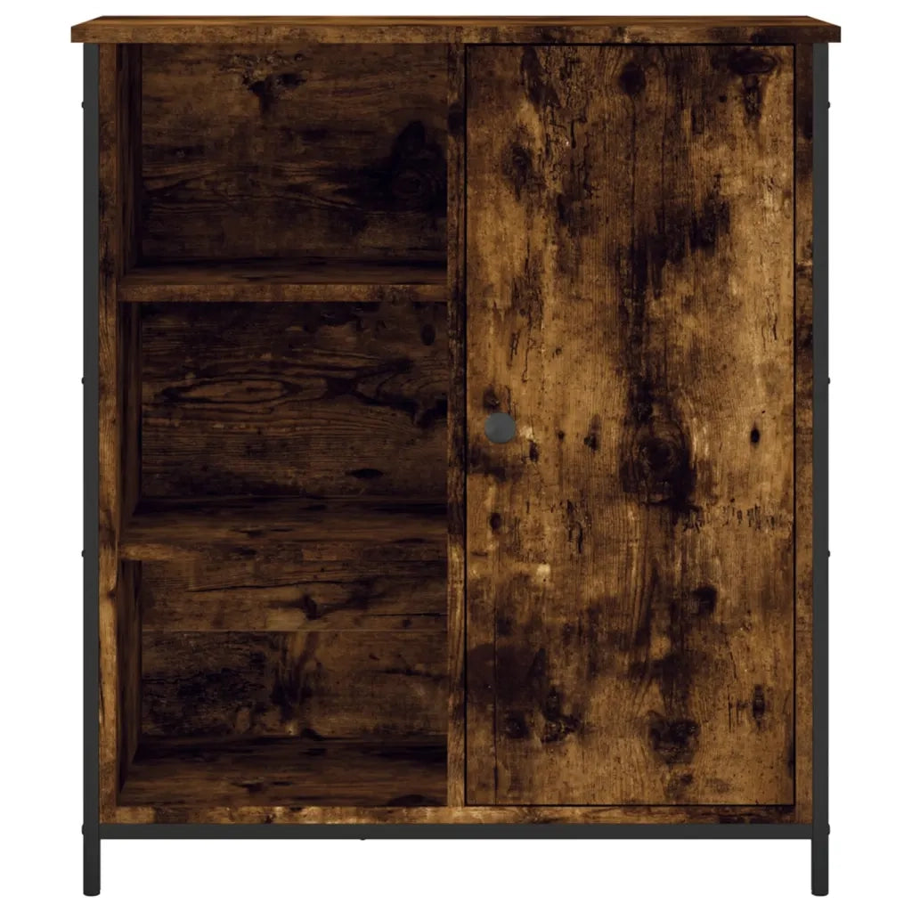 Credenza Rovere Fumo 70x30x80 cm in Legno Multistrato 835496