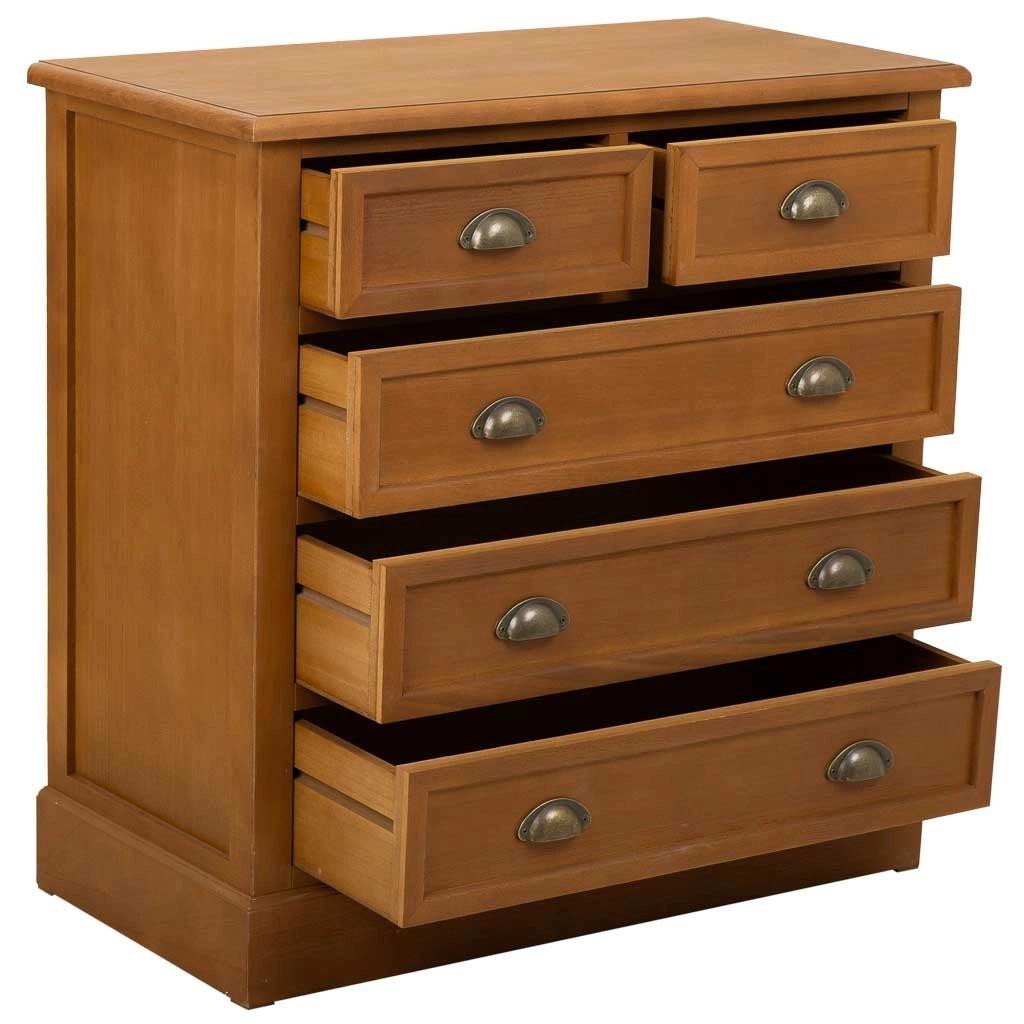 Cassettiera in legno marrone 80x40x80,5h cm