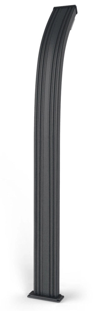Doccia Solare da Esterno Giardino 30L Miscelatore e Lavapiedi Arkema Spring Fascia Inox Grigio Antr