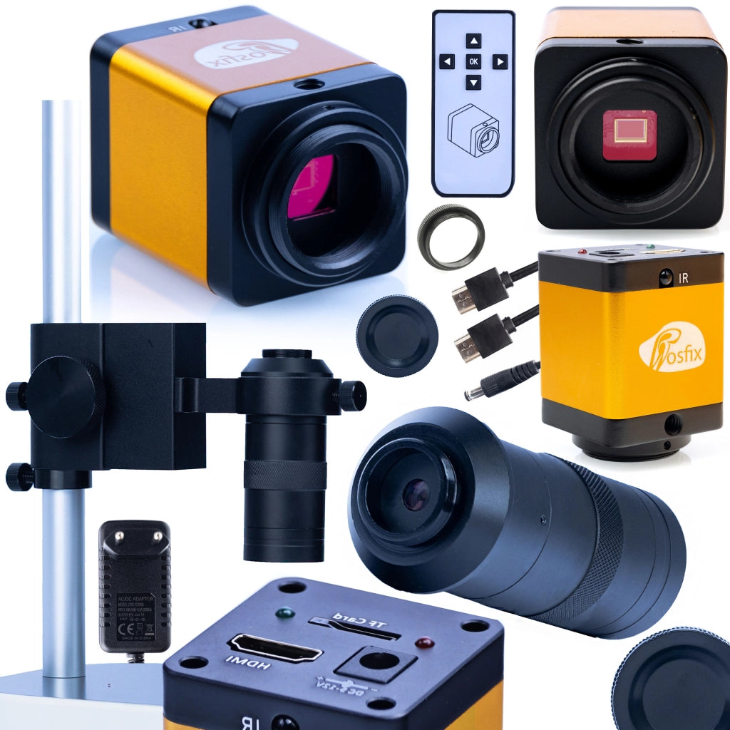 Set Microscopico PEGASUS Pro 12 MB 3 in 1 – Camera 12MP HDMI, Obiettivo 100x, Piattaforma 50mm/40mm