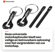 Sostituzione Motorkap Universale in Acciaio Inossidabile - Blocco Motore con Chiusura a Chiave da Corsa - Kit Pinlock - Sistema Antilucchetto - Incluso Accessorio di Installazione