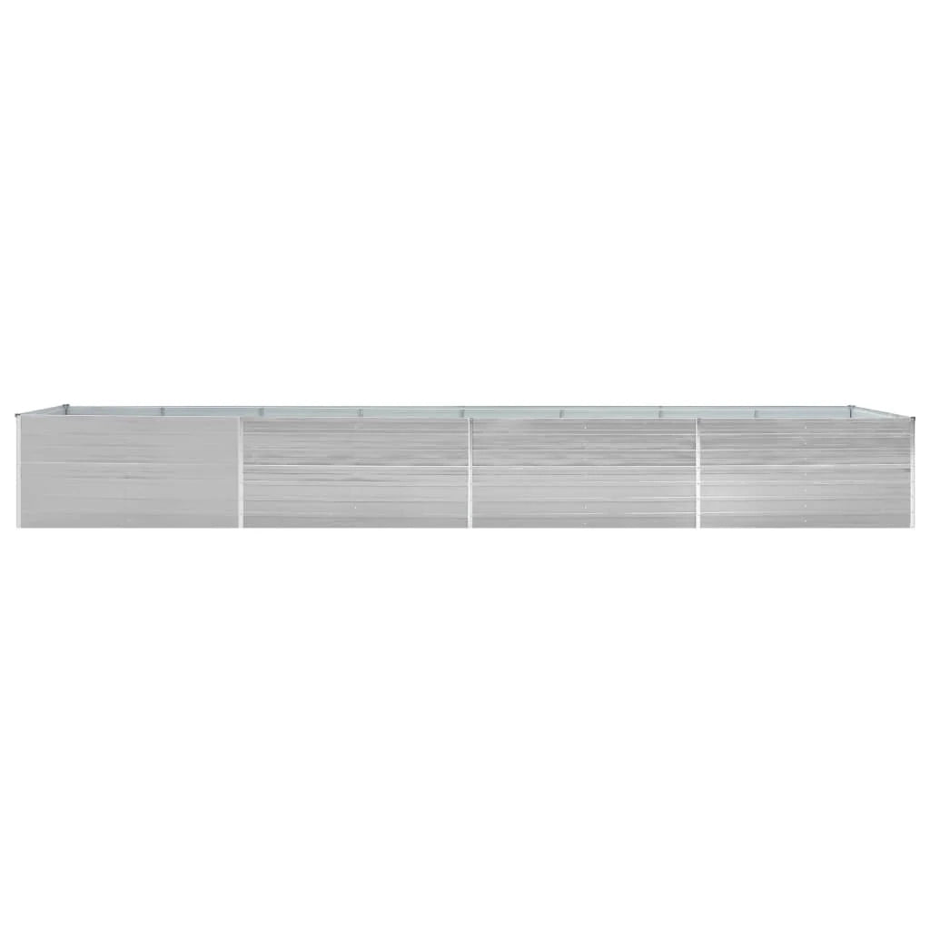 Fioriera rialzata per piante e fiori acciaio zincato 600 x 80 x 45 cm grigio 02_0001131