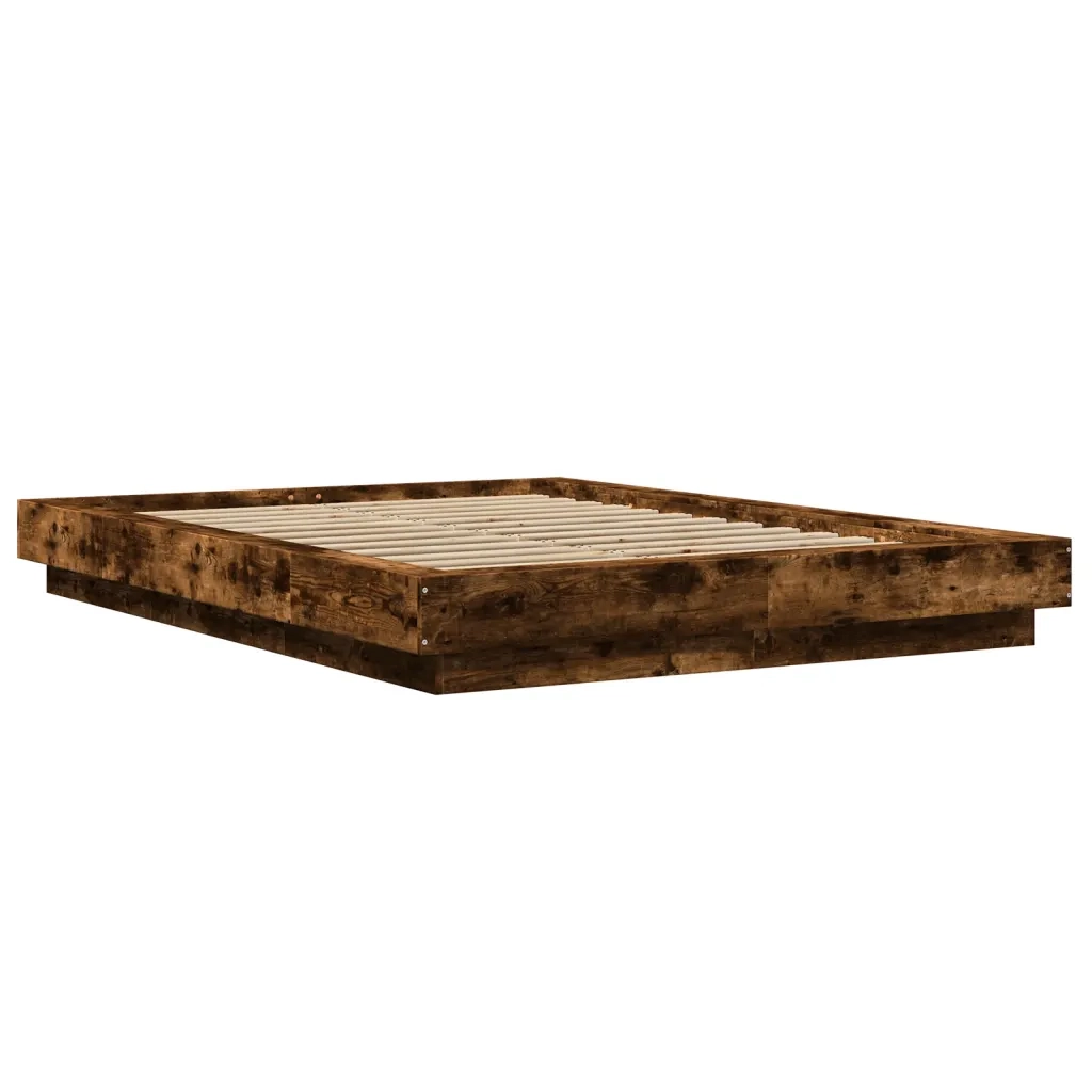 Giroletto con Luci LED Rovere Fumo 120x190 cm Legno Multistrato 3281144