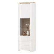 Mobile Espositore Cibiana, Vetrina 5 Ripiani, 64x35x194h cm Marrone Rovere