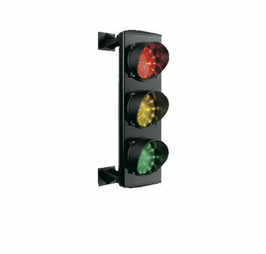 SEMAFORO ROSSO VERDE GIALLO TRIPLA 3 LUCI 24V LED LAMPADA PARCHEGGIO IMPIANTO