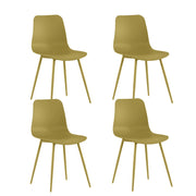 Set 4 Sedie Cover 50x58x85 cm in Polipropilene Senape