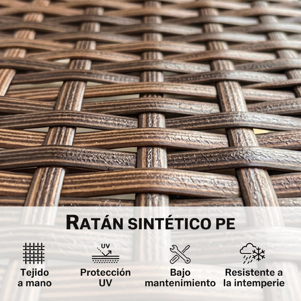 Divano 2 posti da esterno in rattan ¨C Xylo ¨C struttura in acciaio con cuscini lavabili marrone