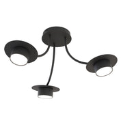 Lampada a sospensione Enso in acciaio nero opaco