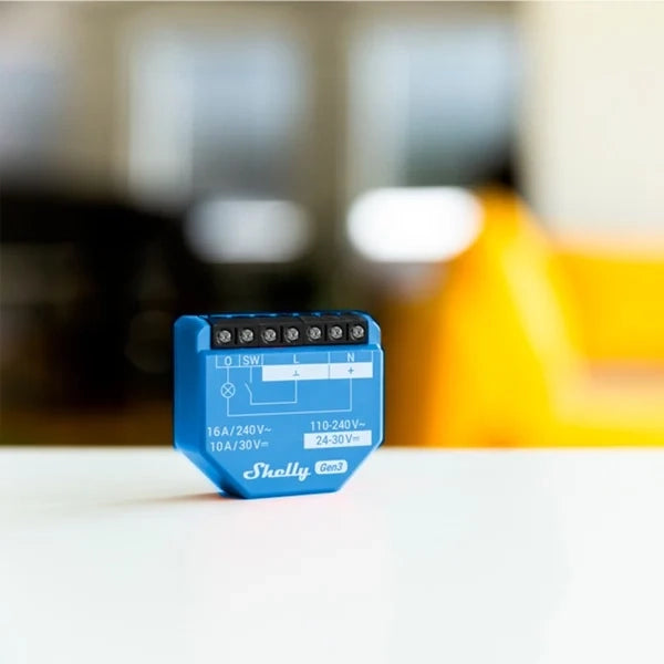 Shelly 1 Gen3, Interruttore relè WiFi intelligente, confezione da 2
