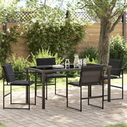 Set da Pranzo per Giardino 5 pcs Nero 3379334