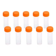 Contenitore di reazione 10 pezzi 5 ml - Contenitori di reazione in plastica - Cappuccio a vite - Resistenza alle basse temperature - Parete trasparente - Funzionamento semplice - Fusto di laboratorio