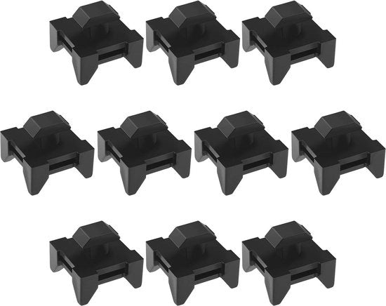 Houder di cavi per profili in alluminio 4040 - blocco di installazione per cavi - nero - 13x75 mm.
