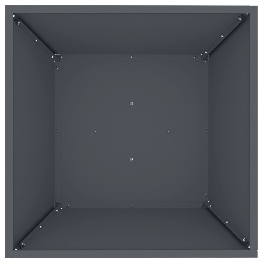 Set di Fioriere in Plastica Antracite Plastica 50 x 50 x 15 cm