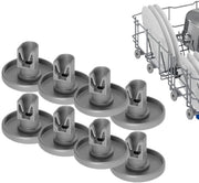 Kit di sostituzione ruote per cestello lavastoviglie - 8 pezzi - 40mm - Adatto per lavastoviglie AEG, Zanussi, Electrolux, Atag, Etna, Juno, Pelgrim - Cestello lavastoviglie ruote - Kit di ruote per cestello lavastoviglie - Sostituzione - Grigio