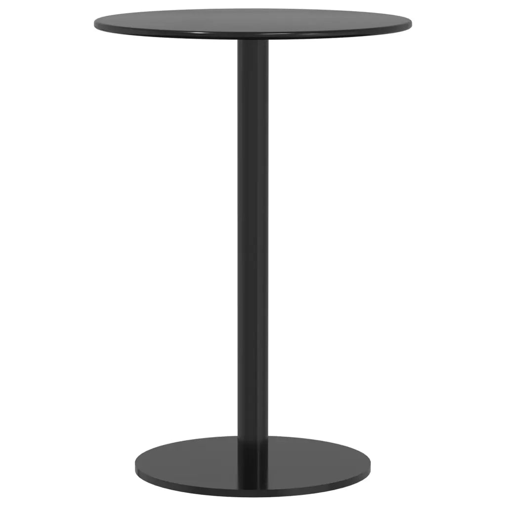vidaXL Tavolo da Giardino Rotondo Nero Ø50x72 cm in Acciaio