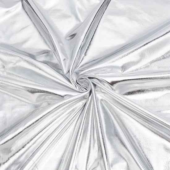 Stoffa Spandex con Effetto Glitter Hologram - 1×1,5m - Tela Polyester Lucida - Stoffa Estensibile - Attività Fai da Te per Natale - Sartoio Costumi - Stoffa con Effetto Glitter