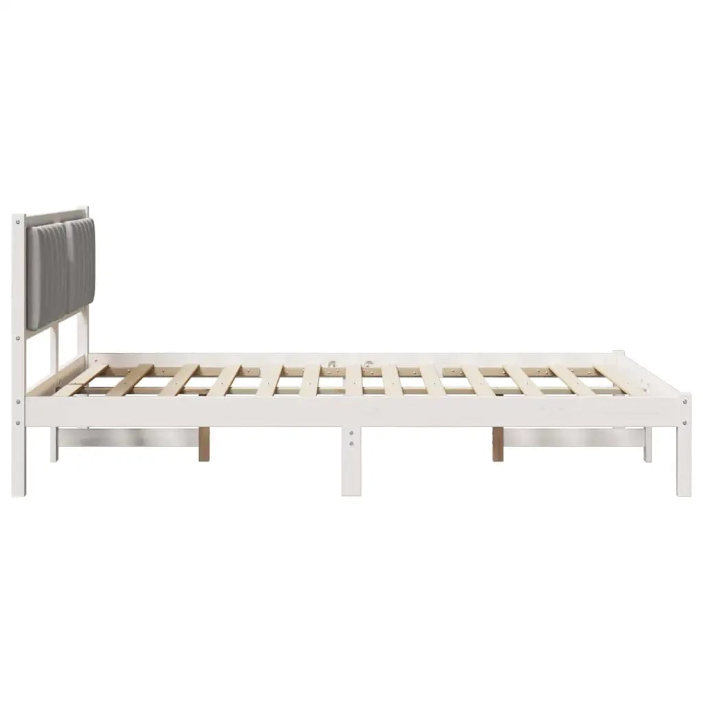 Letto con Testiera Rivestita Grigio chiaro 120 x 190 cm 878278