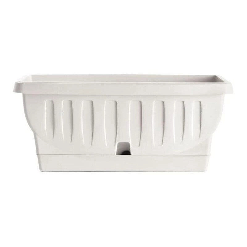 BAMA FIORIERA NATURA IN PLASTICA RETTANGOLARE 60 CM COLORE BIANCO