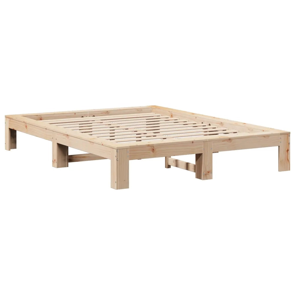 Letto senza Materasso 135x190 cm in Legno Massello di Pino 3308747