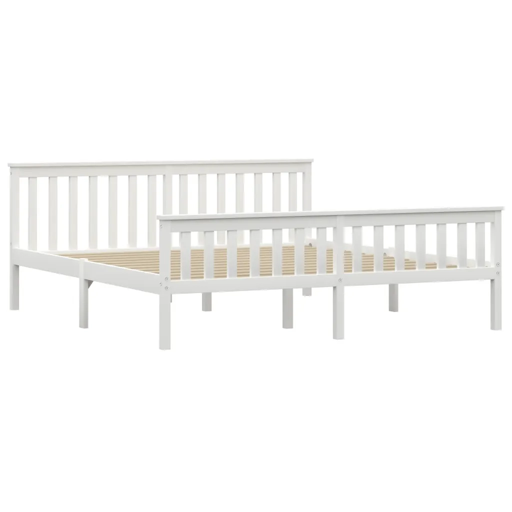 Giroletto senza Materasso Bianco 180x200 cm in Legno di Pino 283219