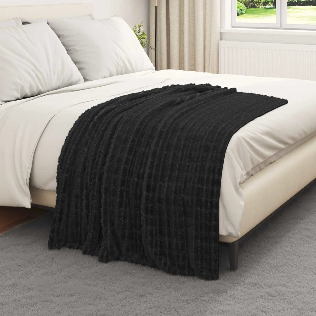 Coperte da Pile 6 pcs Nero 150 x 130 cm Panno 42016961