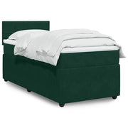 Giroletto a Molle con Materasso Verde Scuro 90x190 cm Velluto 3287629
