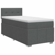 Letto box spring con materasso Grigio Scuro 80 x 200 cm Tessuto 3451081