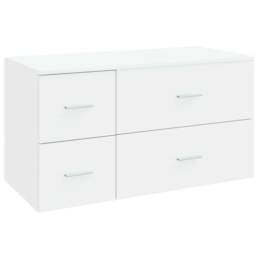 Set di mobili per il bagno 2 pz Bianco Legno ingegnerizzato 3404016
