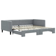 Divano letto | Sof¨¤ letto | Letto singolo Estraibile Grigio Chiaro 100x200 Tessuto