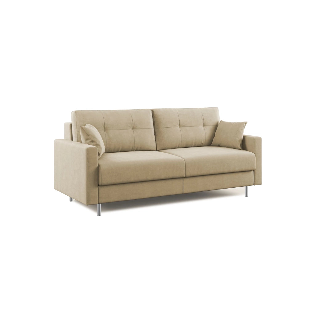 Megan Divano letto matrimoniale in microfibra smacchiabile T11 168 cm (mat. 120x197) beige