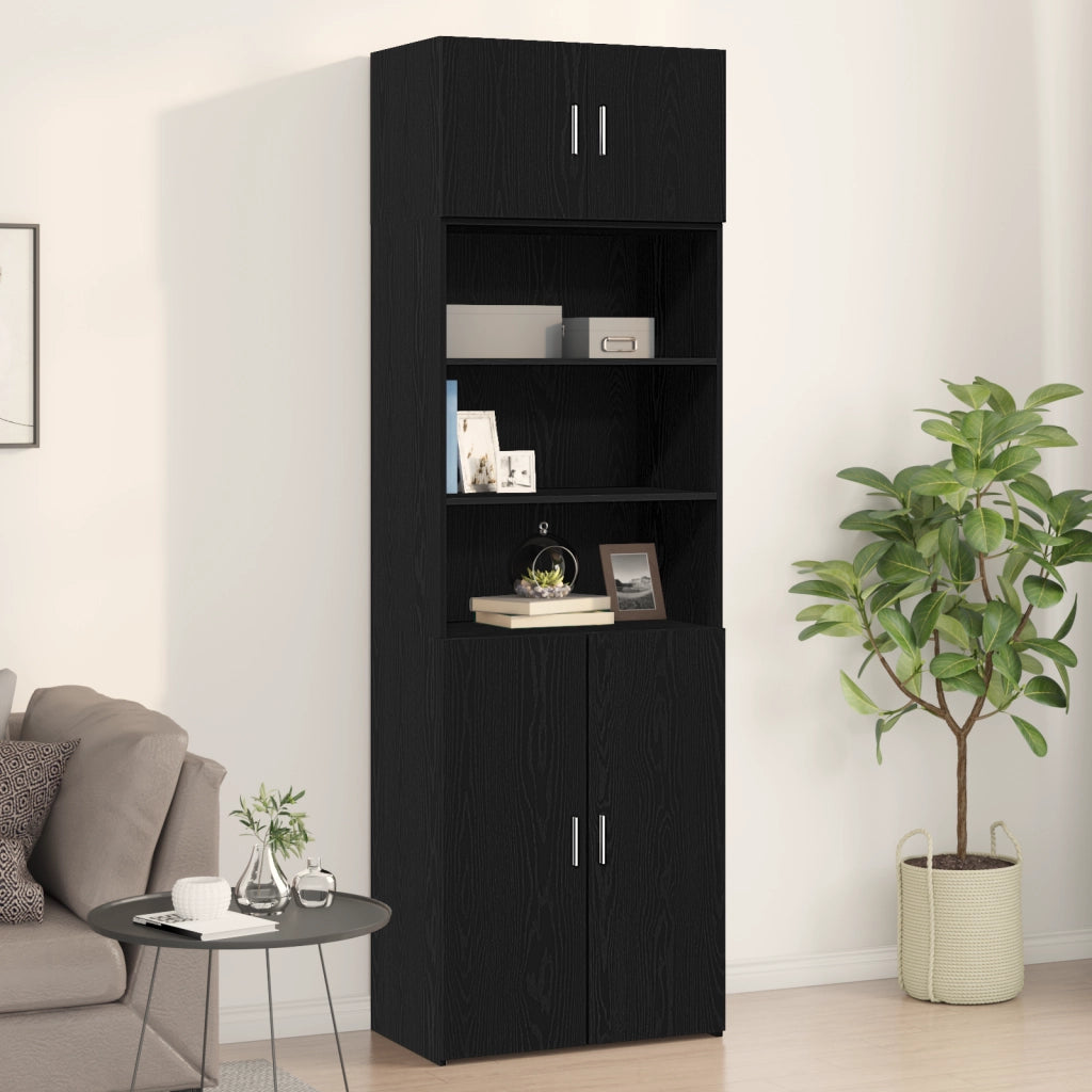 Armadio a muro  Nero Rovere 70x42,5x40 cm Legno ingegnerizzato
