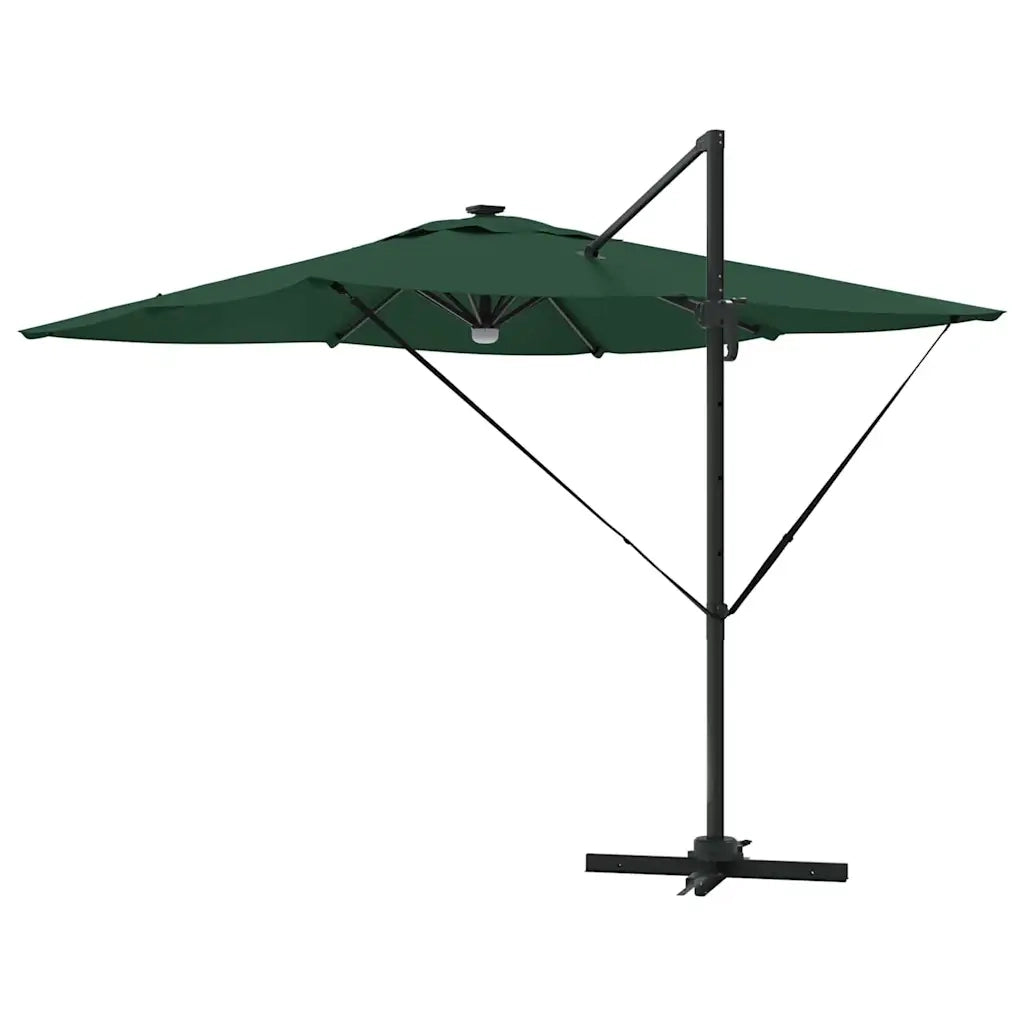Parasole Roma-Ombrellone da giardino Verde 286 x 284 x 270 cm Alluminio e Poliestere