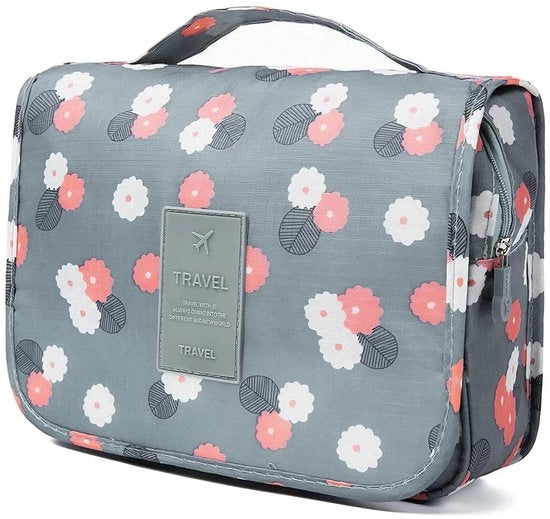 Tas per Bagno Acqua-Resistente - Organizzatore per Cosmetici - Borsa da Bagno - 24 x 9,5 x 21 cm - Tessuto Oxford di Alta Qualità
