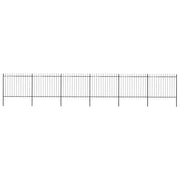 Recinzione da Giardino con Punta a Lancia in Acciaio 1005x150 cm Nero 277634