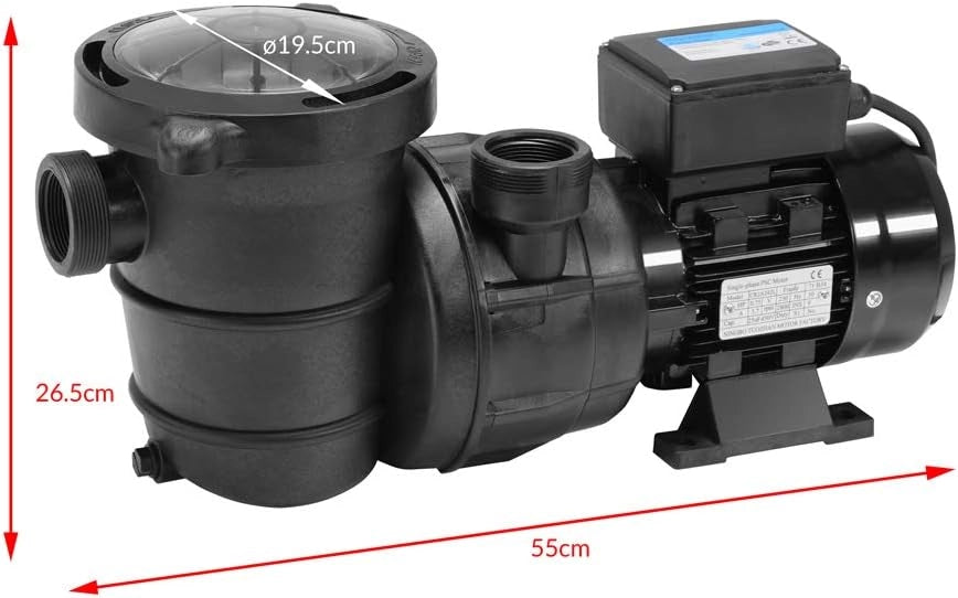 Pompa per filtraggio 15.900 l/h prefiltro Pompe per Piscina sistemi di filtraggio a Sabbia Altezza Portata 8 m