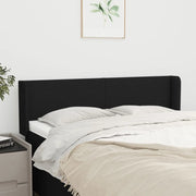 Testiera ad Orecchio-Testata con Orecchie Nera 147x16x78/88 cm in Tessuto 114330