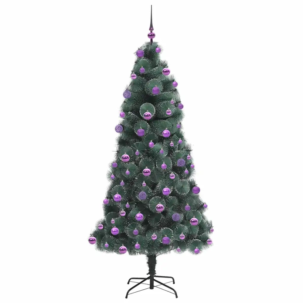 Albero di Natale | Decorazioni natalizie artificiale pre-illuminato con set di palline