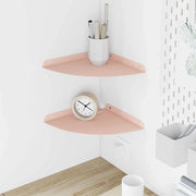 Mensola sospesa con lo scaffale 2 pcs Rosa 24 x 24 x 2 cm 8004100
