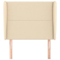 Testiera ad Orecchio Crema 93x23x118/128 cm in Tessuto