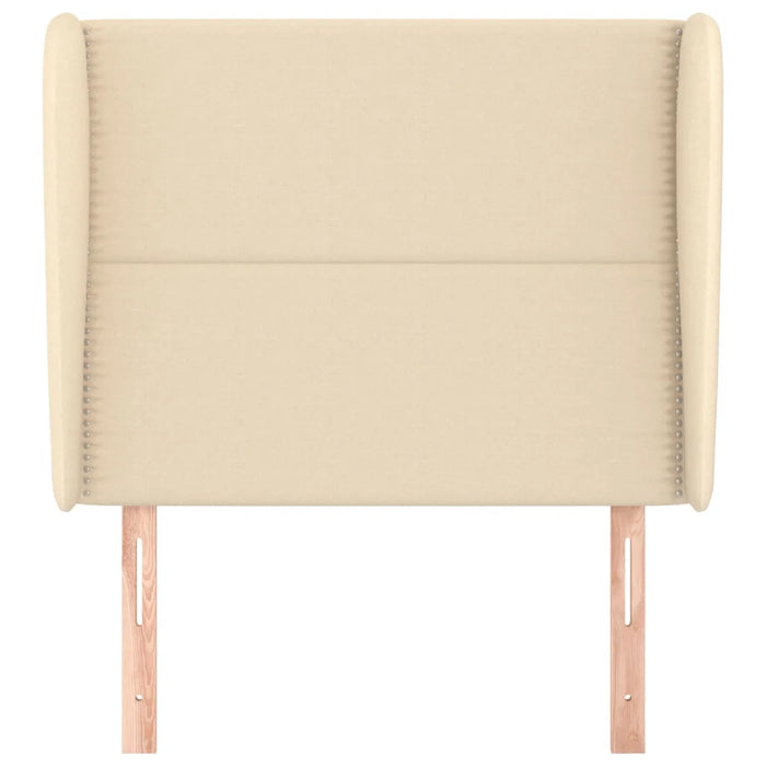 Testiera ad Orecchio Crema 93x23x118/128 cm in Tessuto