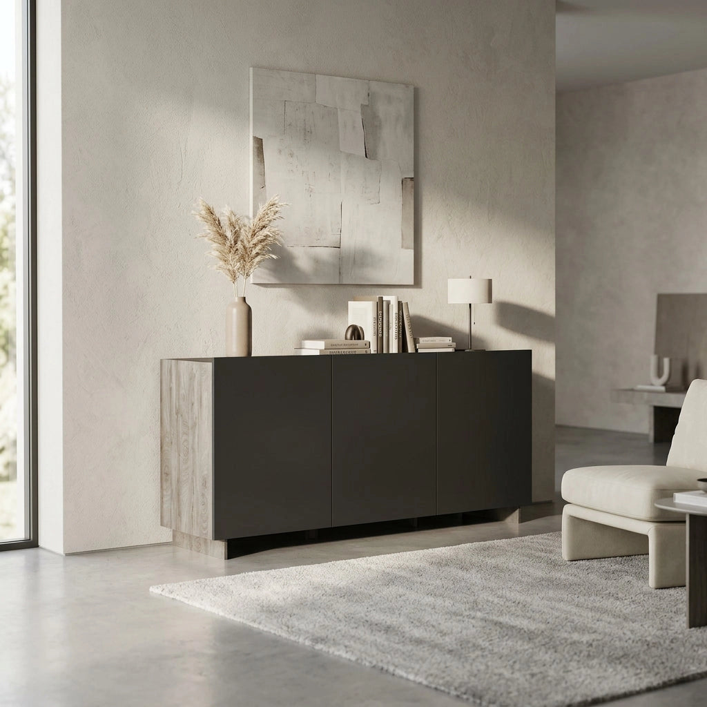 Madia Moderna 3 ante in Legno Composito cm 150x40x76 - ABEL