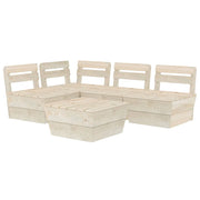 Set di mobili da giardino per esterni set di mobili in pallet da 5 pezzi legno di abete impregnato 02_0018404