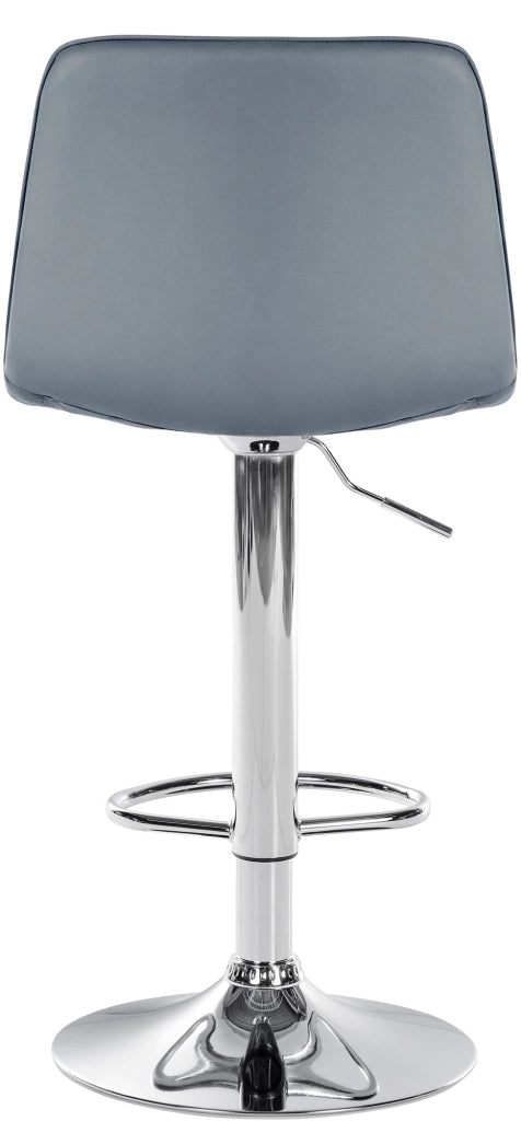 Sgabello da bar Lex in similpelle grigio,cromo