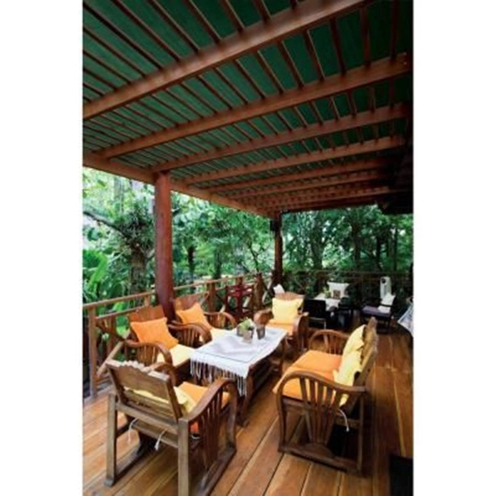 Trade Shop - Set 2pz Rete Telo Ombreggiante Di Copertura Verde 1.5x5mt Parasole Giardino Esterni 230744 -
