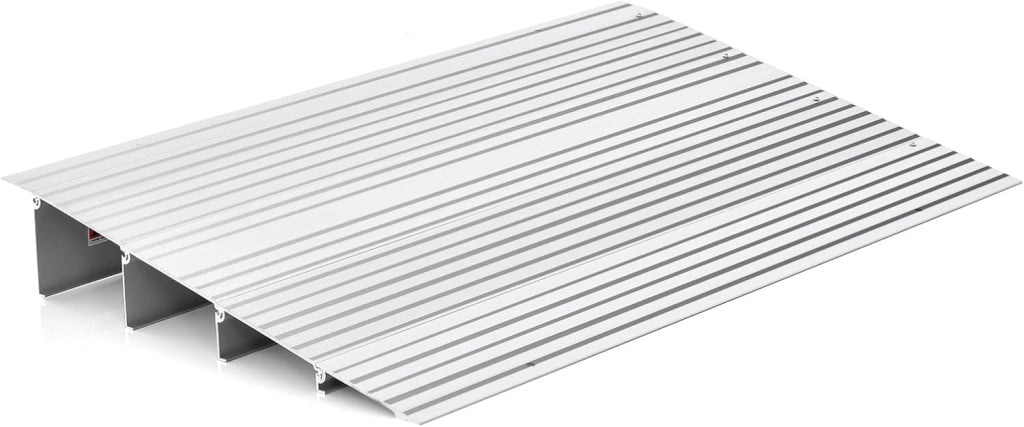 Rampa per Soglia Porta, Rampa d'Accesso in Alluminio con Altezza Regolabile, Superficie Antiscivolo, Portata 317 KG (13 cm)